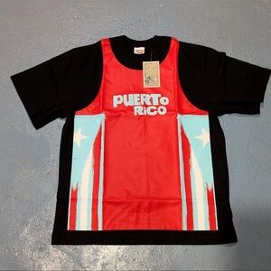 Puerto Rico Graphic Tee - Red and Black